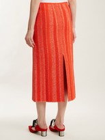Thumbnail for your product : Proenza Schouler Textured-knit Midi Skirt - Red White