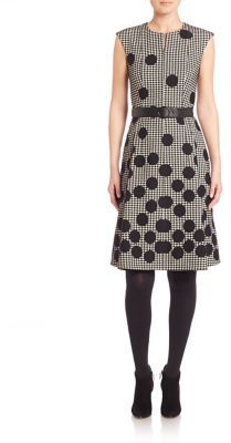 Akris Punto Dotted Houndstooth Dress