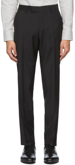 low rise black dress pants