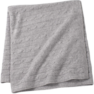 Sofia Cashmere Angel Cable Knit Baby Throw - Grey