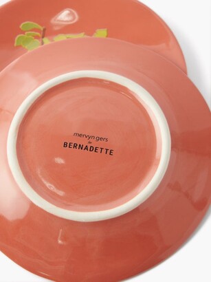 BERNADETTE Set Of Two Lemon Branch Side Plates - Red Multi