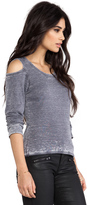 Thumbnail for your product : Monrow Vintage Basics Cut Out Sweatshirt