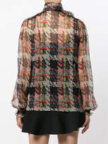 Thumbnail for your product : Blumarine sheer scarf neck blouse