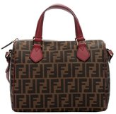 Thumbnail for your product : Fendi red and tobacco zucca canvas convertible tote bag