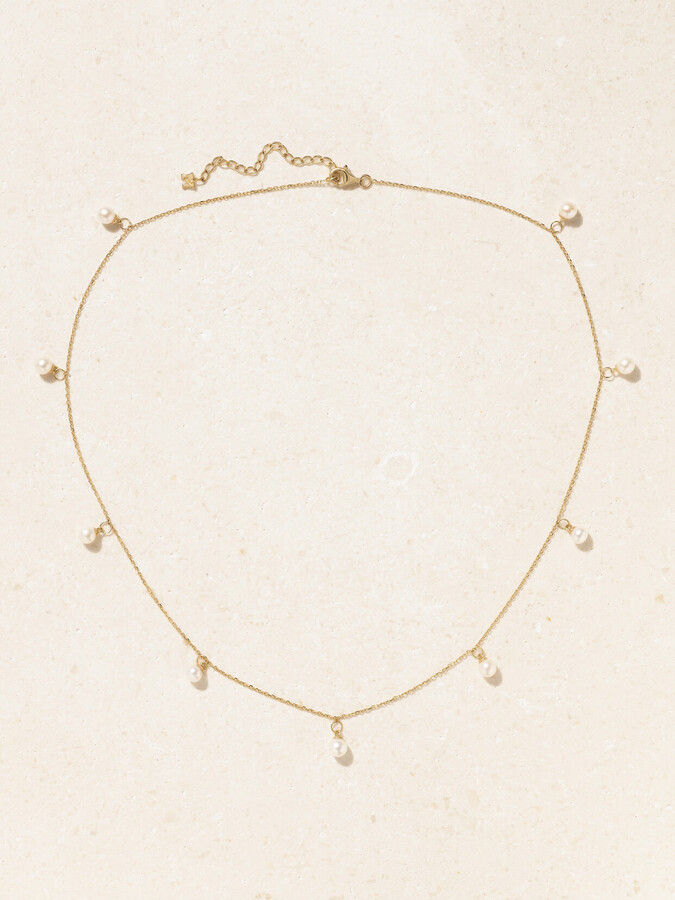 【MARTHA CALVO】Melody gold-tone, quartz necklace ネックレス Martha Calvo - Melody Gold-tone, Quartz And Bead Necklace