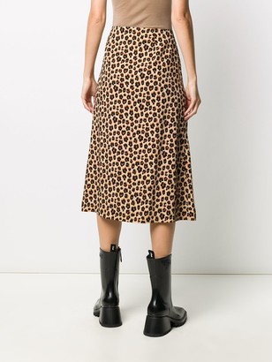 VIVETTA leopard print A-line skirt