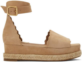 taupe espadrille sandals
