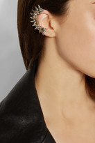 Thumbnail for your product : Swarovski VICKISARGE Speakeasy palladium-plated crystal ear cuff