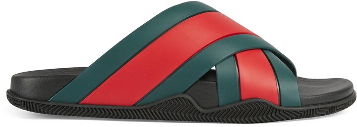 men's rubber slide sandals