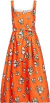 Thumbnail for your product : Emilia Wickstead Shaina Belted Floral-print Cloque Midi Dress