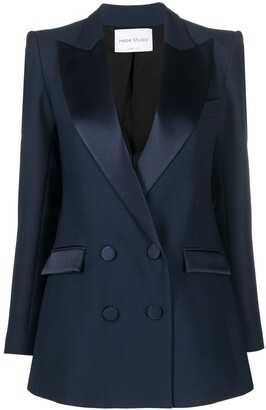 Hebe Studio Double-Breasted Tailored Blazer