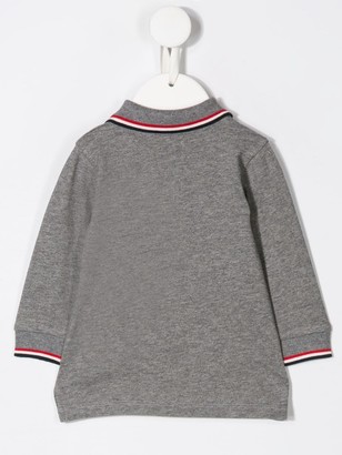 Moncler Enfant Striped Trim Polo Shirt