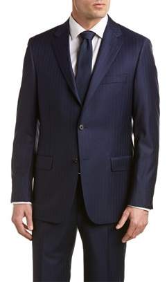 Hickey Freeman Milburn Ii Wool Suit With Flat Front Pant.