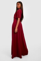 Thumbnail for your product : boohoo Chiffon Angel Sleeve Wrap Maxi Bridesmaid Dress