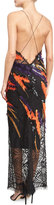Thumbnail for your product : Versace Sleeveless Sequin Feathered Open-Back Gown, Multi Colors