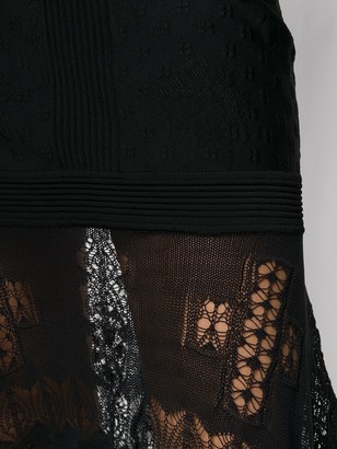 Alexander McQueen Patchwork Lace Knitted Skirt