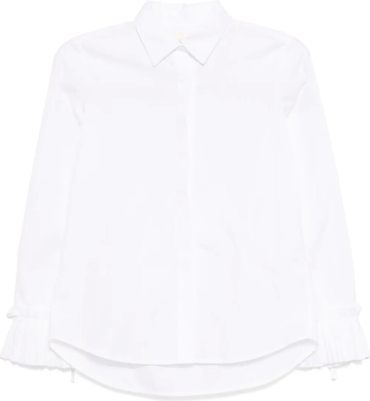 Shanshan Ruan Slim-Cut Pleated Shirt
