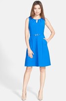 Thumbnail for your product : Ellen Tracy Hardware Embellished Fit & Flare Dress