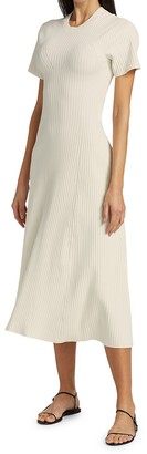 Proenza Schouler White Label Cutout Back Ribbed Knit Dress