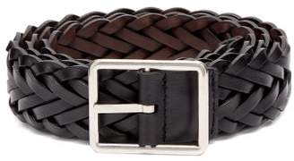 Paul Smith Reversible Woven Leather Belt - Mens - Black