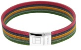 Thumbnail for your product : Tateossian Multicolor Leather Mosaic Bracelet - 19.5cm Circumference