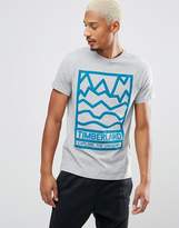 Thumbnail for your product : Timberland Slim Fit T-Shirt Back Mountain Logo Print in Gray Marl