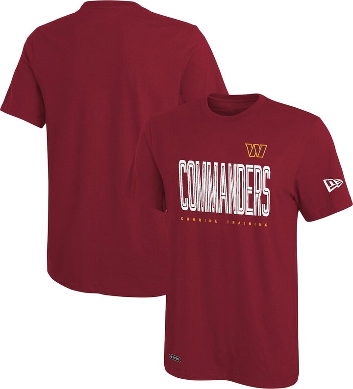 New Era Men's Burgundy Washington Commanders Combine Authentic Training Huddle Up T-shirt