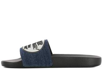 Moncler Blue Fabric New Basile Sandals