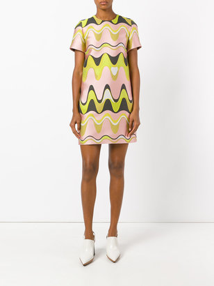 Emilio Pucci jacquard triangle print shift dress