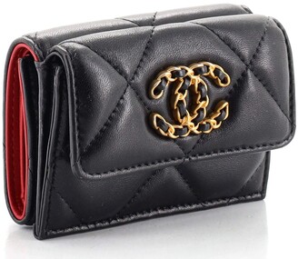 Chanel 19 Trifold Flap Wallet Quilted Lambskin Small - ShopStyle