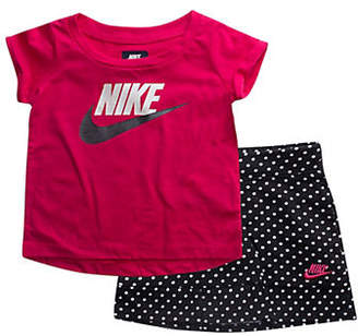 Nike Two-Piece Futura Cotton Tee and Scooter Skirt Set