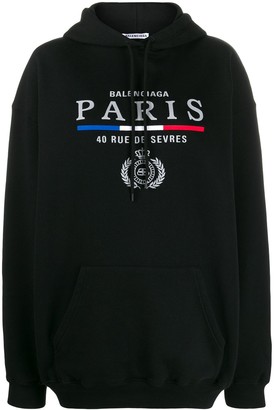 Balenciaga embroidered logo hoodie