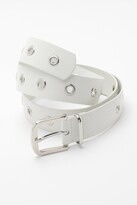Thumbnail for your product : boohoo Plus White Multi Eyelet Belt
