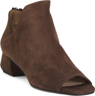 TJMAXX Suede Vonn Peep Toe Booties For Women