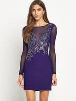 Thumbnail for your product : Lipsy Embroidered Long Sleeve Bodycon Dress