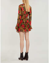 Thumbnail for your product : The Kooples Animal and rose-print chiffon dress