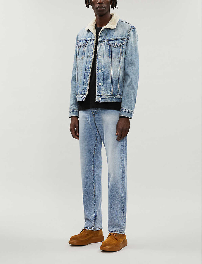 mens fitted denim jacket
