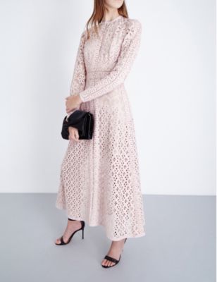 Elie Saab Floral-lace midi dress