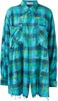 Faith Connexion - chemise oversize à carreaux - women - Soie/coton - XS
