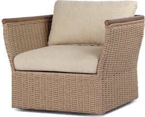 Dakota Fields Elmira Outdoor Swivel Chair-Faux Hyacinth