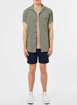 Thumbnail for your product : Topman Green Abstract Geo Print Short Sleeve Dress Shirt