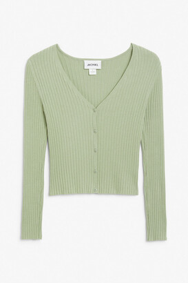 monki green cardigan
