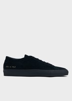 Thumbnail for your product : Common Projects Men's Suede Achilles Low Sneaker in Black, Size 41 | Leather