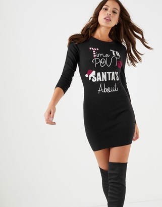 Lipsy Time To Pout Christmas Tunic