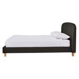 Thumbnail for your product : Elmy Grey velvet kingsize bed frame 150cm
