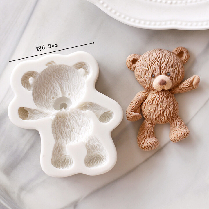 NONE 3D Bear Silicone Mold Cake Baking Decorating Tools Chocolate Candy Dessert Fondant Moulds Party DIY Pastry Kitchen Accessories
