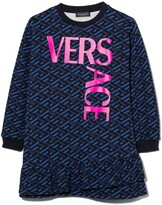 Thumbnail for your product : Versace Children Monogram-Print Sweatshirt Dress
