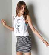 Thumbnail for your product : aerie Don't Ask Why Striped Bodycon Skirt