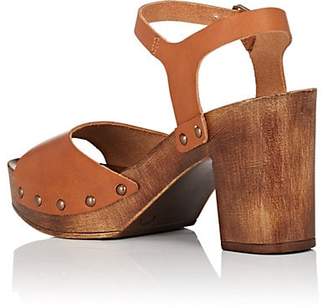 FiveSeventyFive Women's Leather Platform Sandals - Brown