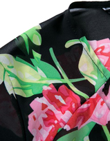 Thumbnail for your product : Choies Black Sunscreen Flower Kimono Coat With Tassels